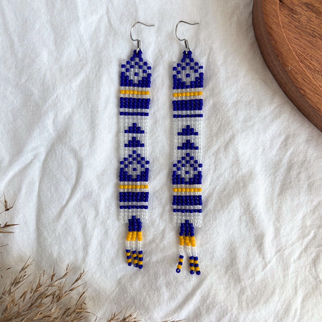 Cercei Axis - Albastru - bijuterii - cercei - cercei din mărgele - Artynos.ro