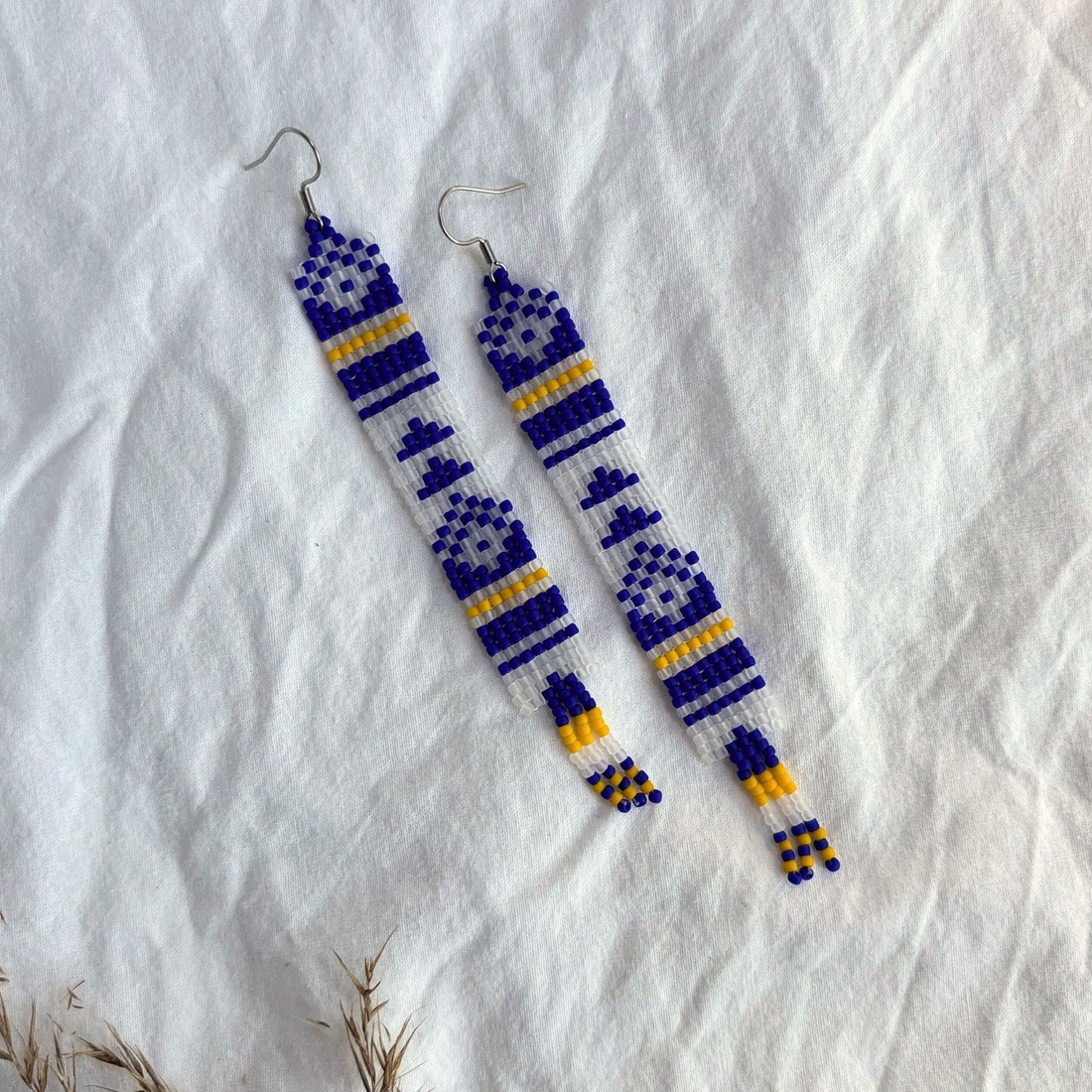 Cercei Axis - Albastru - bijuterii - cercei - cercei din mărgele - Artynos.ro