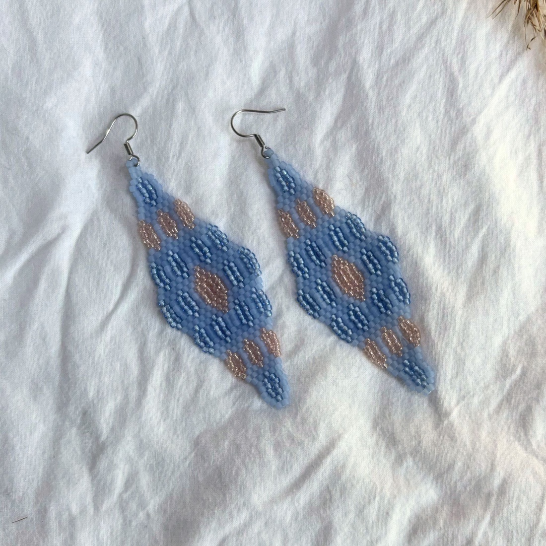 Cercei Vivelle - Albastru - bijuterii - cercei - cercei din mărgele - Artynos.ro