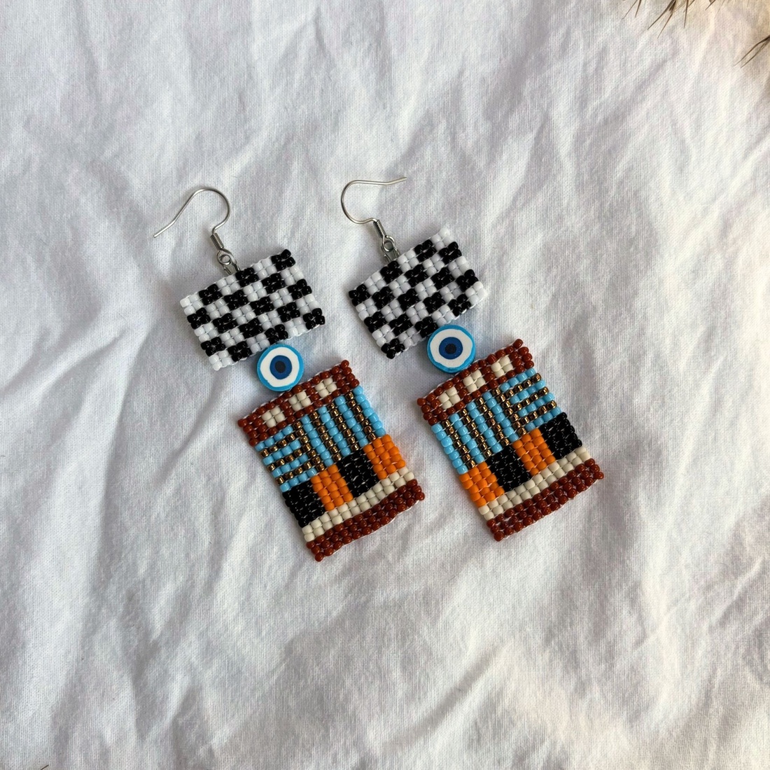 Cercei Talisman Urban - bijuterii - cercei - cercei din mărgele - Artynos.ro