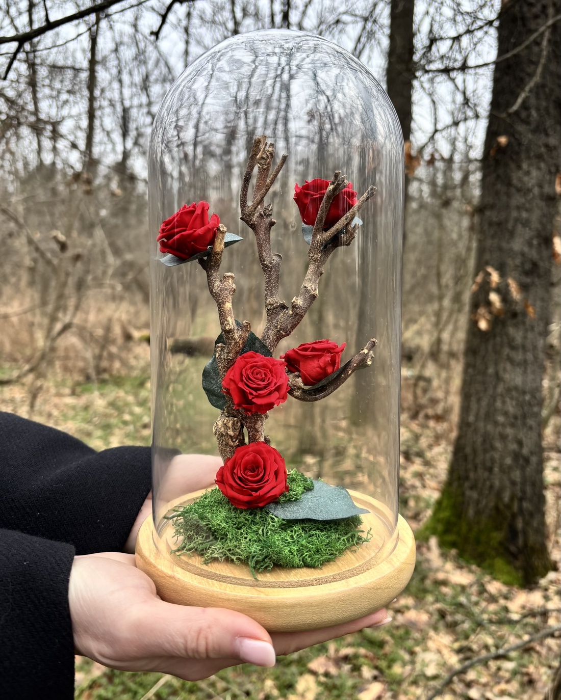 Cupola flori naturale - Love Tree - casă & stil de viață - decorațiuni de casă - accesorii florale - cutii cu flori - Artynos.ro