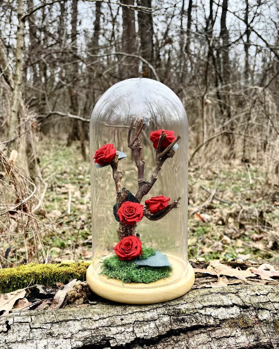 Cupola flori naturale - Love Tree - casă & stil de viață - decorațiuni de casă - accesorii florale - cutii cu flori - Artynos.ro