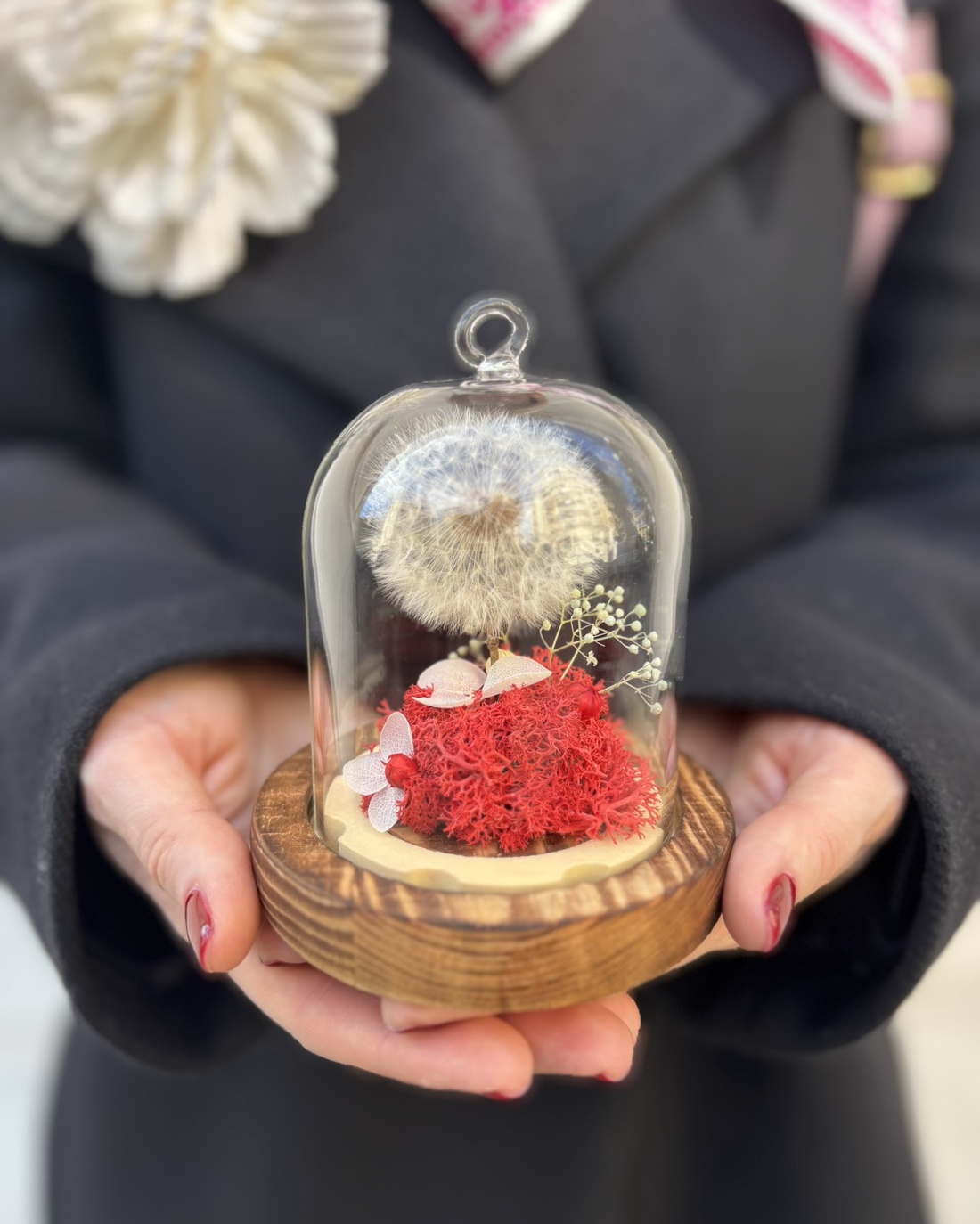 Cupola flori naturale - Dandelion Dream - casă & stil de viață - decorațiuni de casă - accesorii florale - cutii cu flori - Artynos.ro