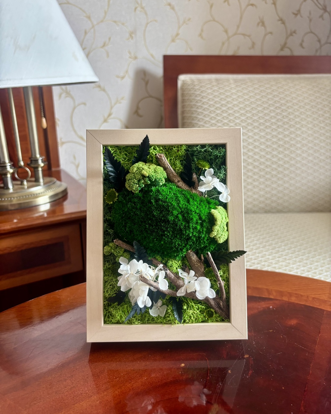 Tablou cu plante stabilizate - Forest Pocket - casă & stil de viață - decorațiuni de casă - decorațiuni de pereți - tablou cu licheni - Artynos.ro