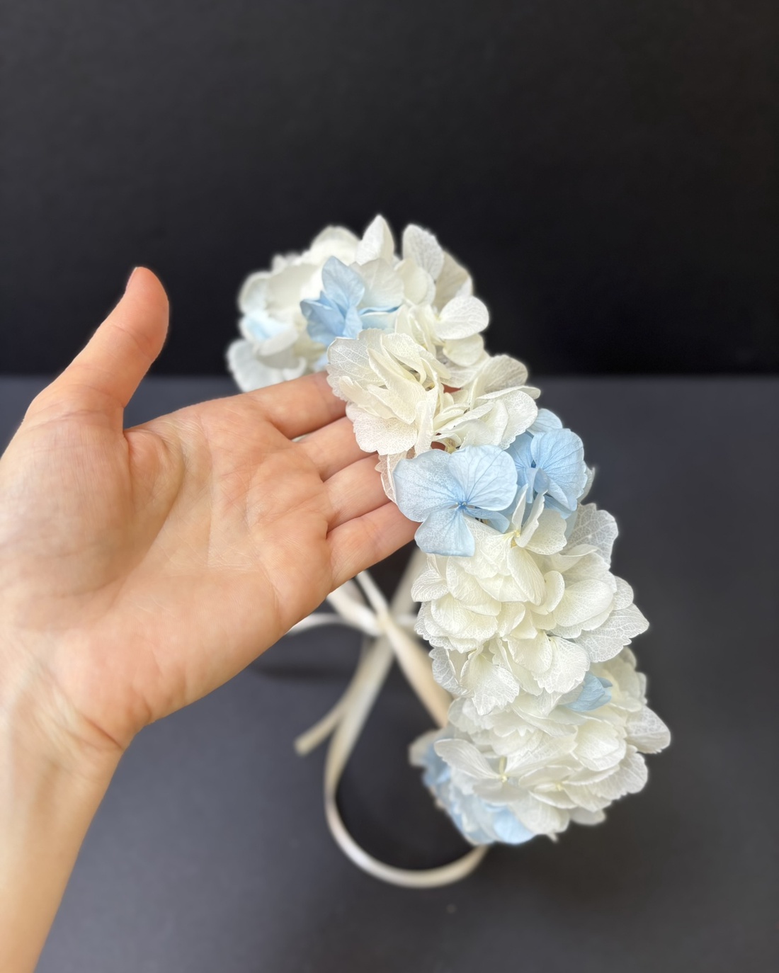 Coronita flori naturale - Ariana - îmbrăcăminte și modă - accesorii păr - accesorii de păr - Artynos.ro