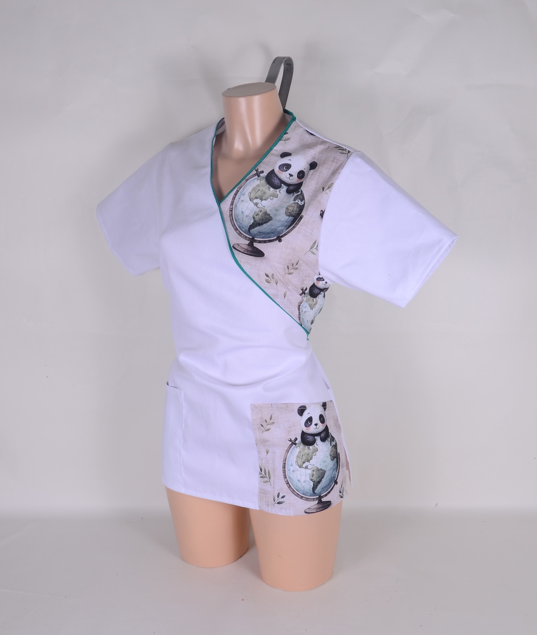 S panda Tunică albă de lucru pentru personalul medical - îmbrăcăminte și modă - haine damă - tunică - Artynos.ro