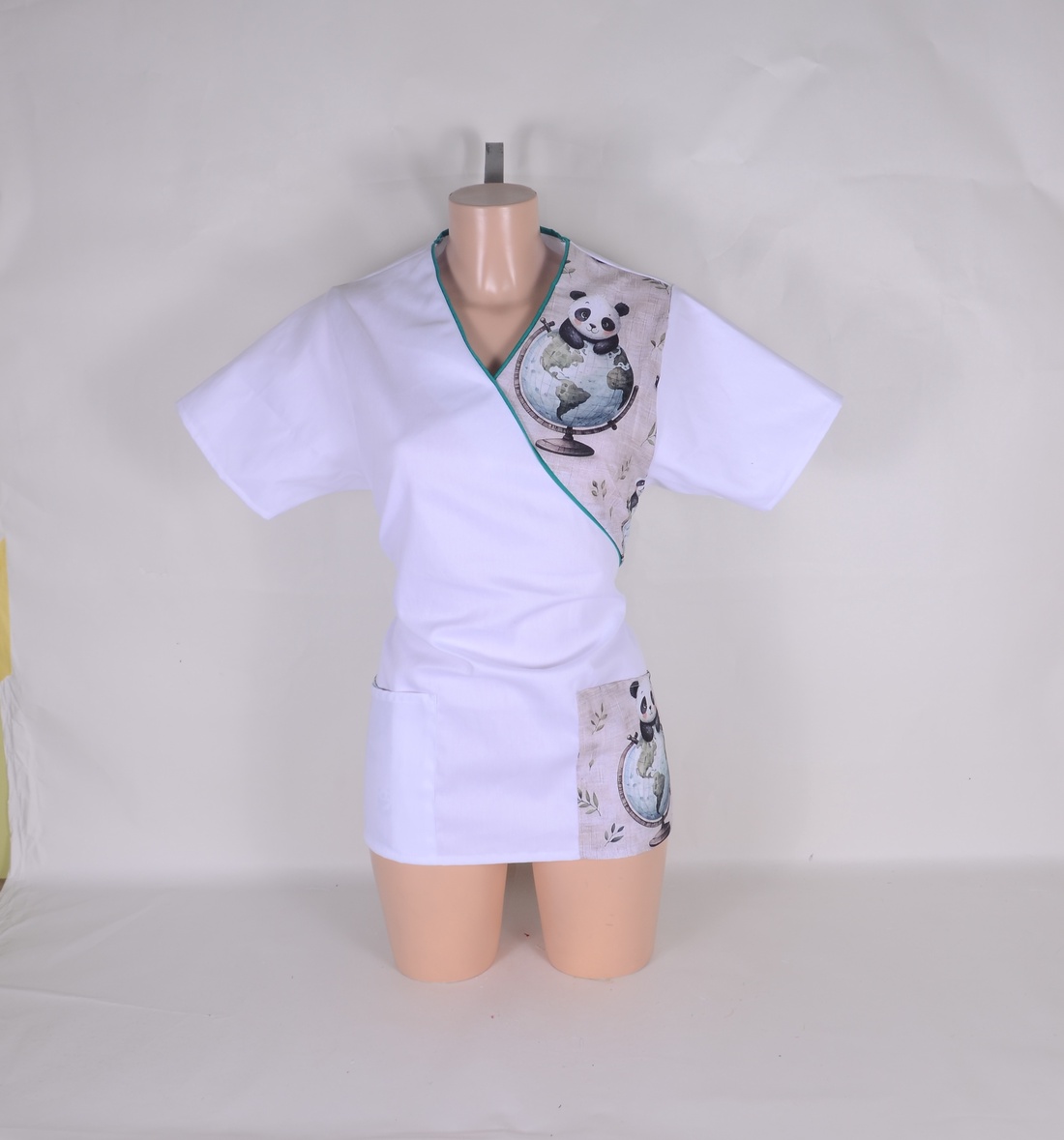 S panda Tunică albă de lucru pentru personalul medical - îmbrăcăminte și modă - haine damă - tunică - Artynos.ro