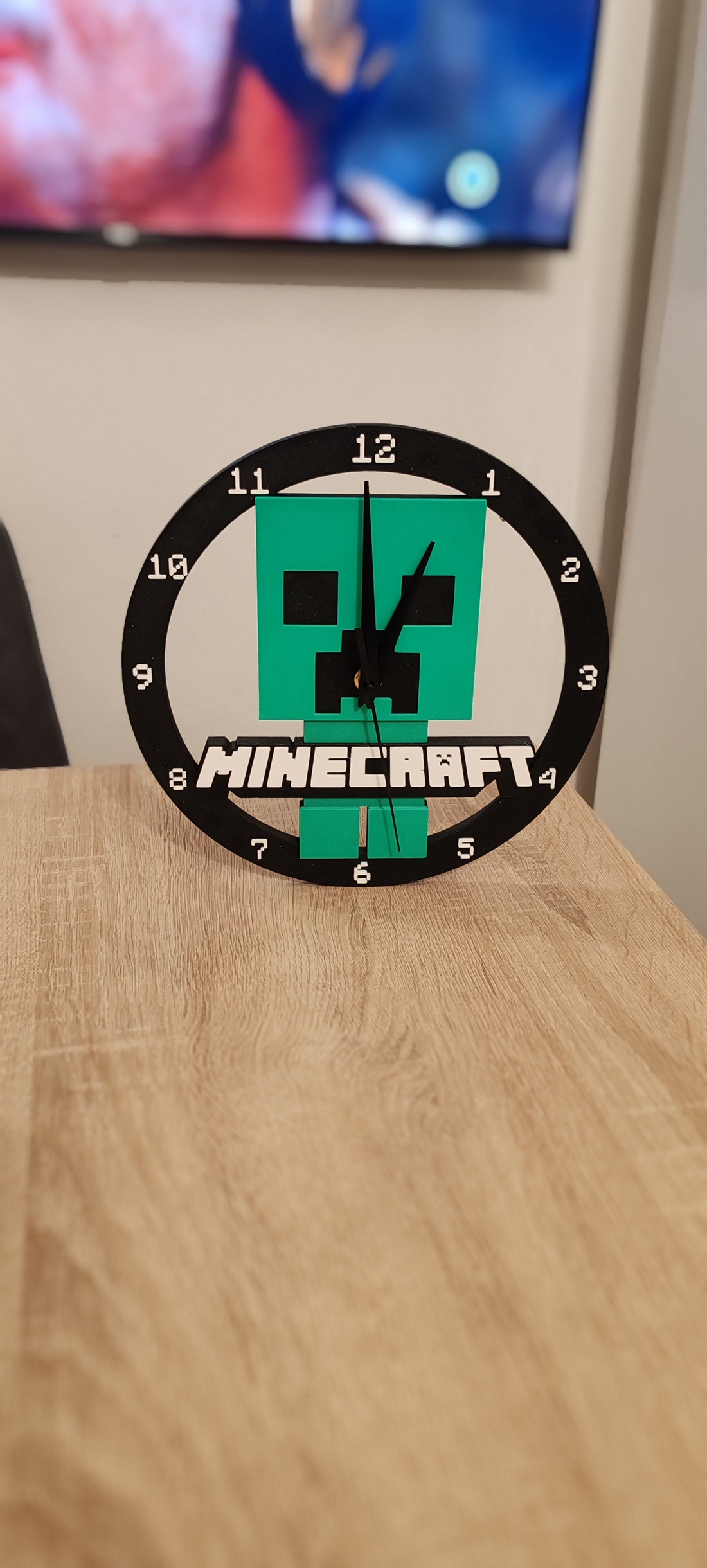 Ceas de perete Minercraft 3D - casă & stil de viață - decorațiuni de casă - decorațiuni de pereți - ceasuri de perete - Artynos.ro