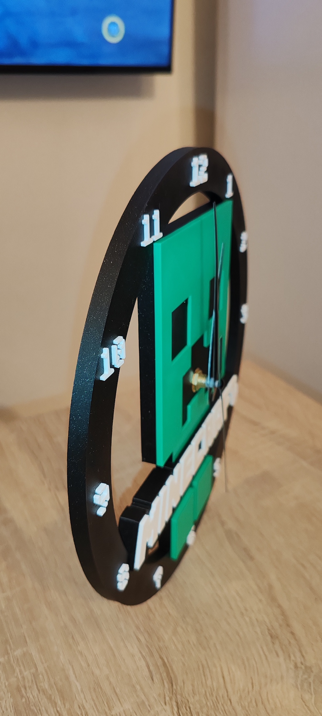 Ceas de perete Minercraft 3D - casă & stil de viață - decorațiuni de casă - decorațiuni de pereți - ceasuri de perete - Artynos.ro