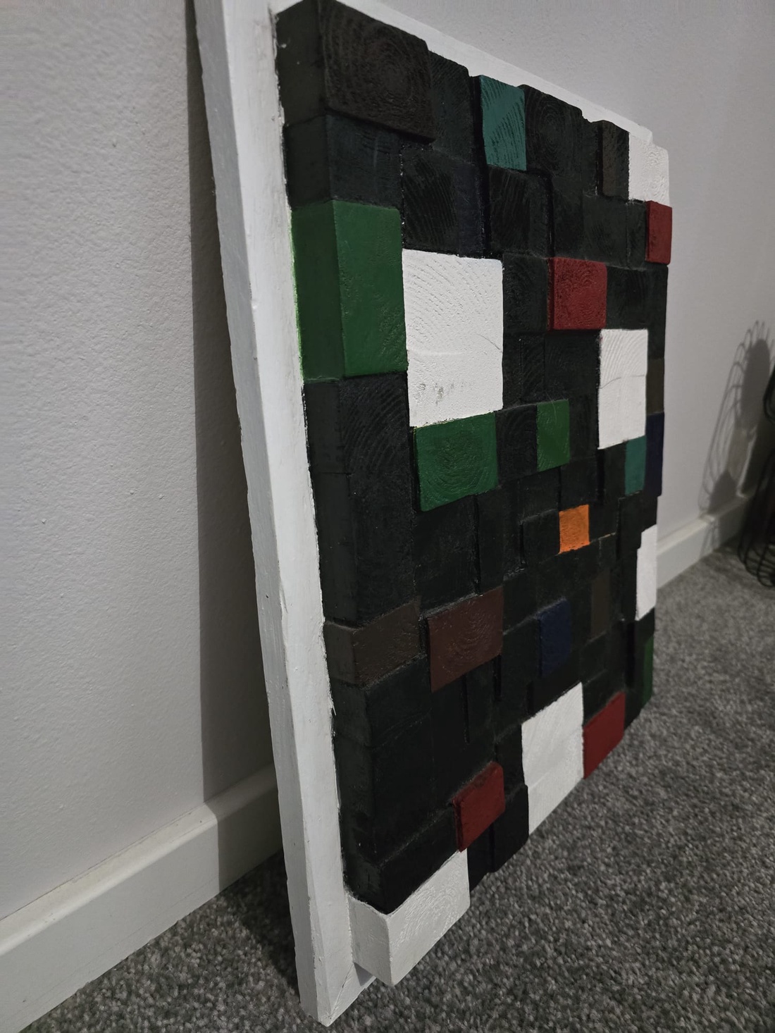 Tablou mozaic 3D din lemn masiv reciclat Model Geometric - casă & stil de viață - decorațiuni de casă - picturi murale - artă de perete din lemn - Artynos.ro