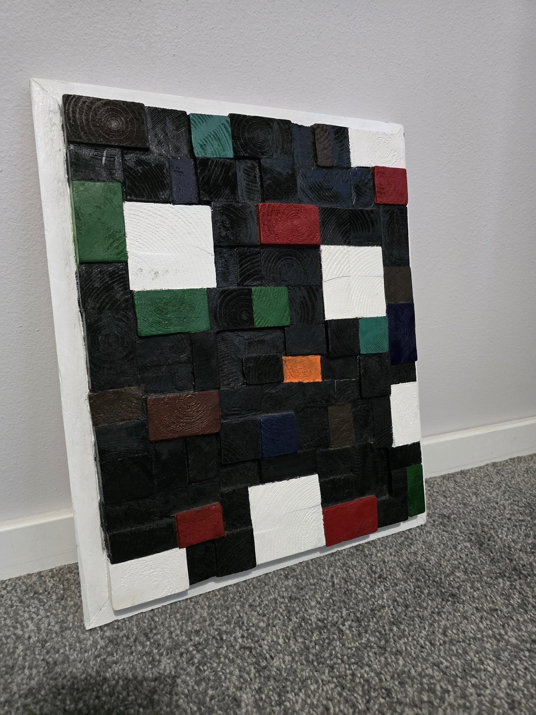 Tablou mozaic 3D din lemn masiv reciclat Model Geometric - casă & stil de viață - decorațiuni de casă - picturi murale - artă de perete din lemn - Artynos.ro