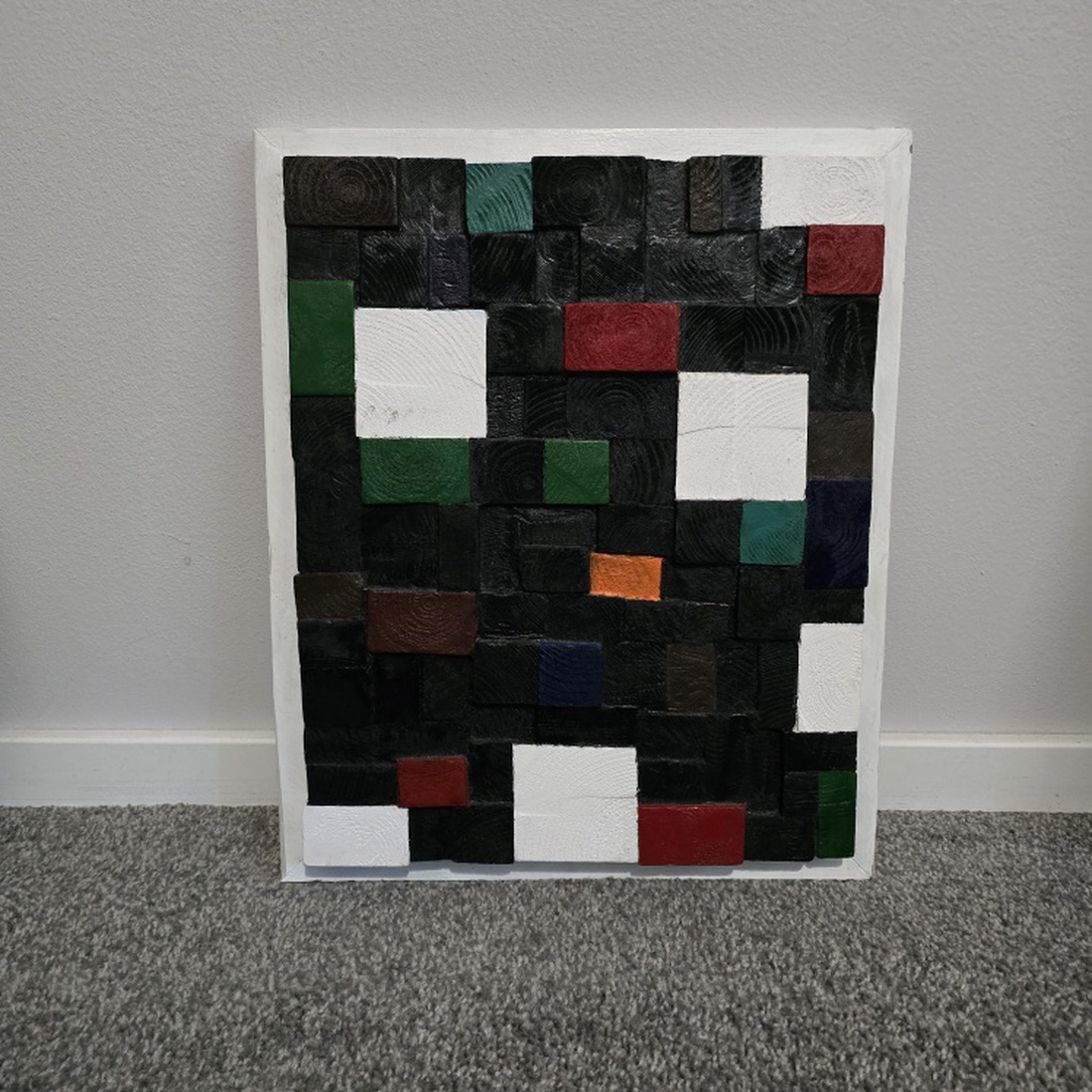 Tablou mozaic 3D din lemn masiv reciclat Model Geometric - casă & stil de viață - decorațiuni de casă - picturi murale - artă de perete din lemn - Artynos.ro