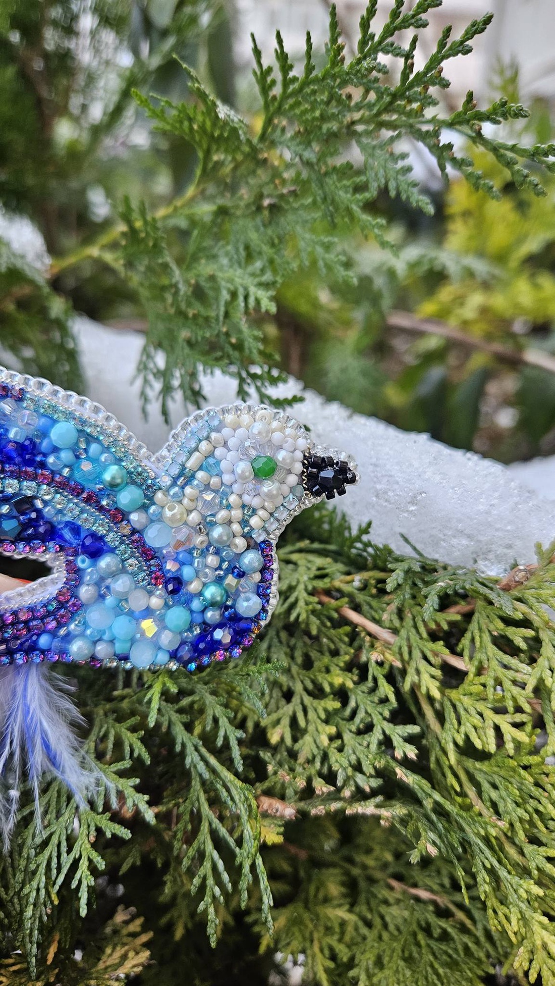 Brosa Pasare Albastra - bijuterii - broșe - Artynos.ro