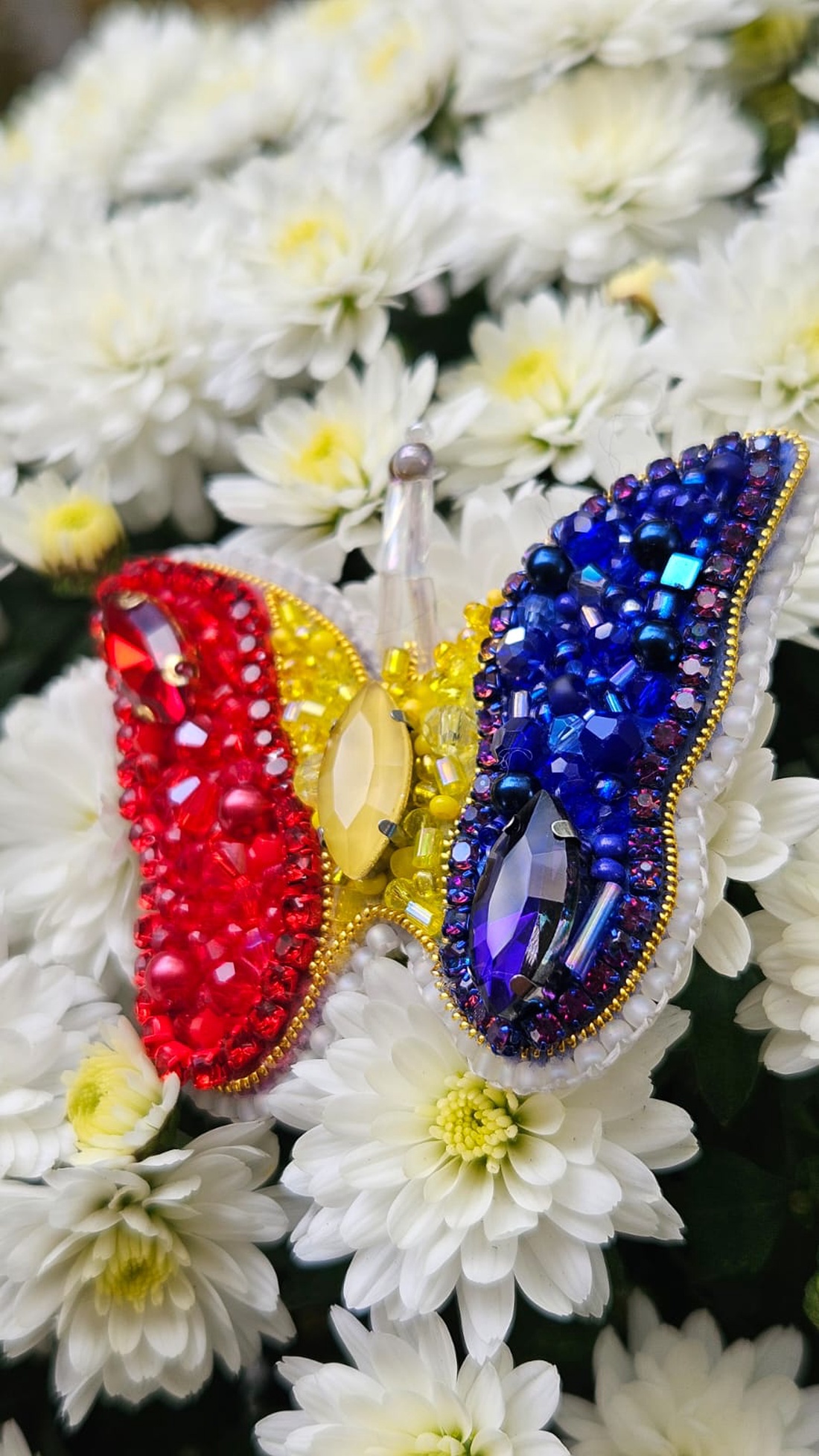 Brosa Fluture Tricolor  - bijuterii - broșe - Artynos.ro