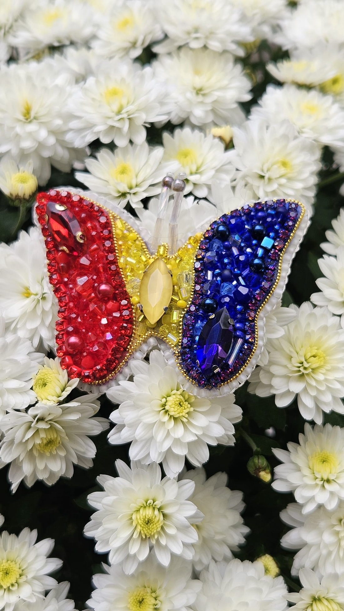 Brosa Fluture Tricolor  - bijuterii - broșe - Artynos.ro