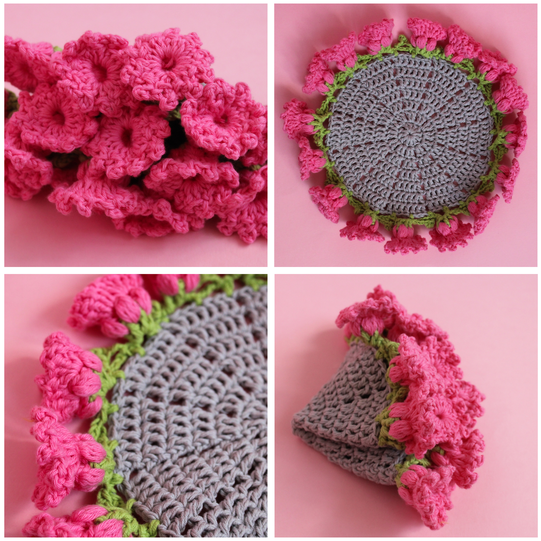 Coaster crosetat buchet realizat din bumbac - casă & stil de viață - accesorii pentru echipamente de bucătărie - accesorii de servire - suporturi pahare - Artynos.ro