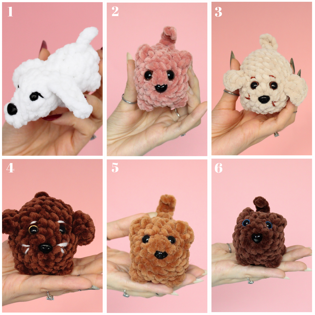 Jucarie din fir plusat - Caine crosetat, diverse rase - jucării și echipamente pentru copii - plușuri - figurine de pluș - Artynos.ro Jucarie din fir plusat - Caine crosetat, diverse rase - jucării și echipamente pentru copii - plușuri - figurine de pluș - Artynos.ro