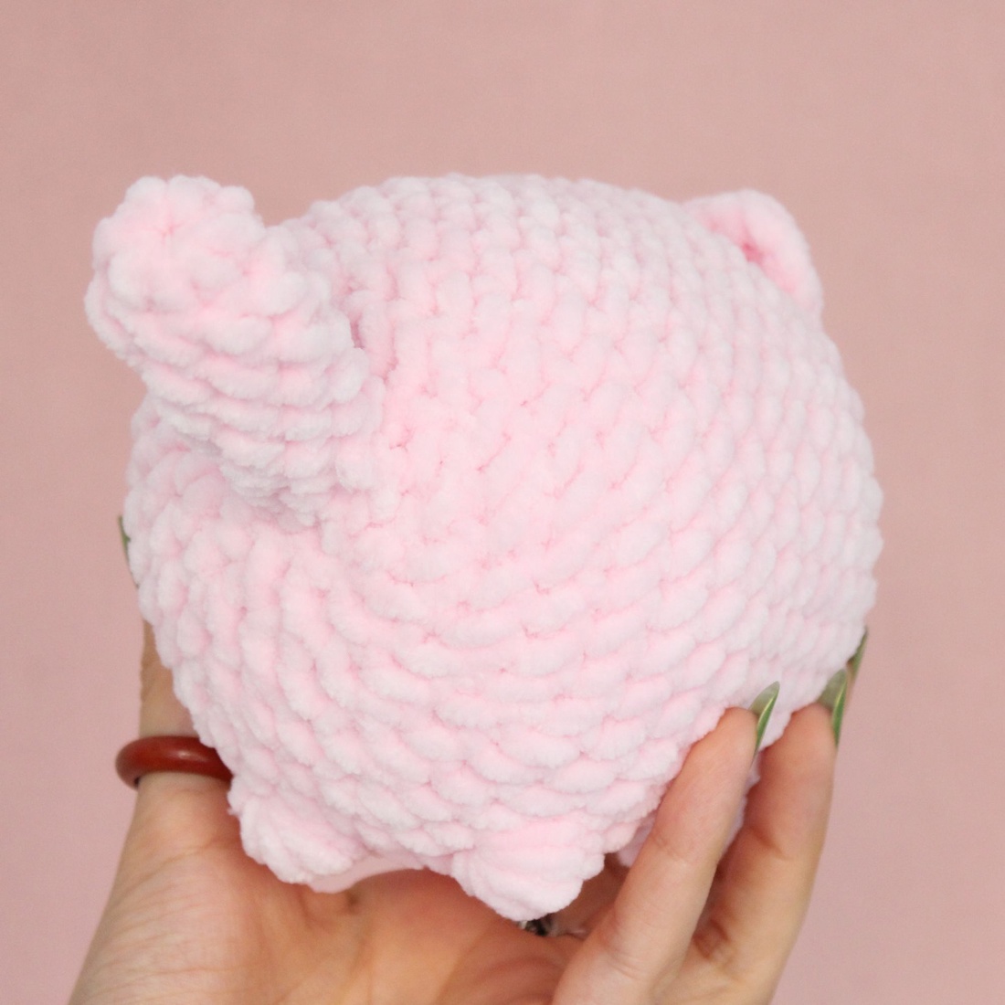 Jucarie din fir plusat - Pisica medie crosetata pastel - jucării și echipamente pentru copii - plușuri - figurine de pluș - Artynos.ro