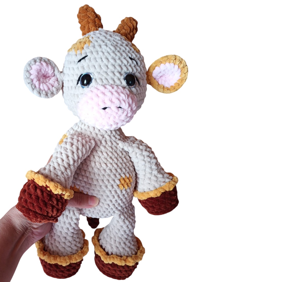 Jucarie din fir plusat - Vacuta crosetata - jucării și echipamente pentru copii - plușuri - figurine de pluș - Artynos.ro Jucarie din fir plusat - Vacuta crosetata - jucării și echipamente pentru copii - plușuri - figurine de pluș - Artynos.ro