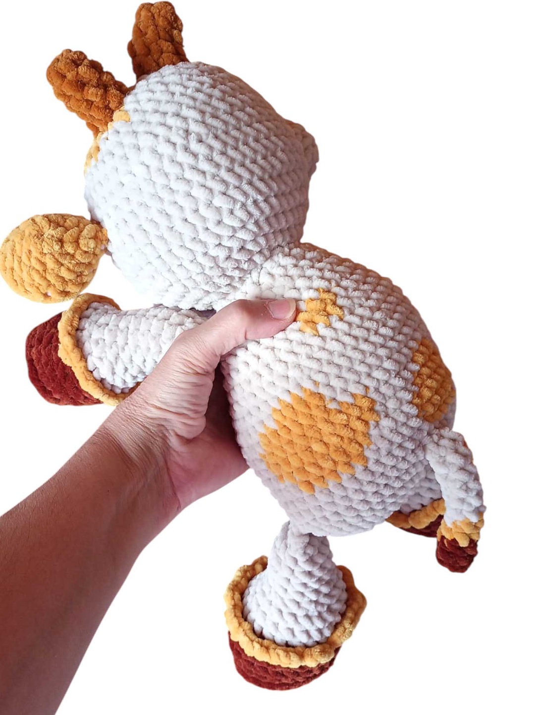 Jucarie din fir plusat - Vacuta crosetata - jucării și echipamente pentru copii - plușuri - figurine de pluș - Artynos.ro Jucarie din fir plusat - Vacuta crosetata - jucării și echipamente pentru copii - plușuri - figurine de pluș - Artynos.ro