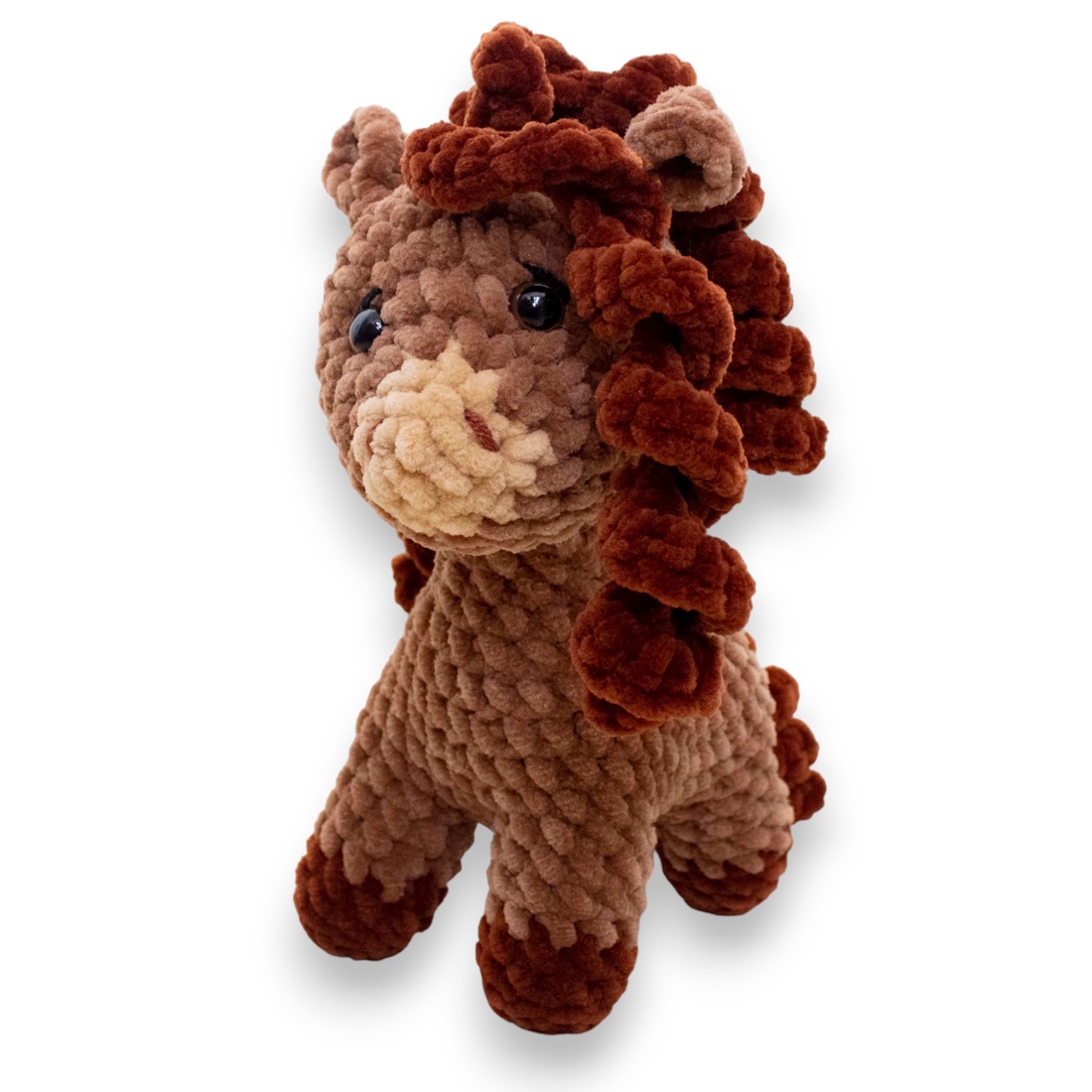 Jucarie din fir plusat - Calut mediu crosetat - jucării și echipamente pentru copii - plușuri - figurine de pluș - Artynos.ro