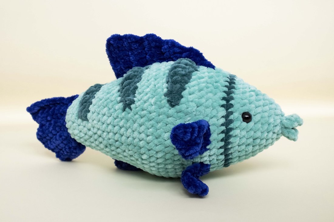 Jucarie din fir plusat - Peste - jucării și echipamente pentru copii - plușuri - figurine de pluș - Artynos.ro