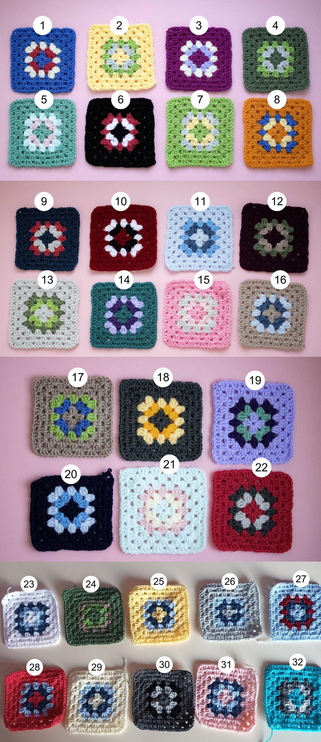 S/M/L/XL - Vesta crosetata din fir acrilic certificat oeko tex din granny squares - îmbrăcăminte și modă - haine damă - tricou și top de damă - Artynos.ro
