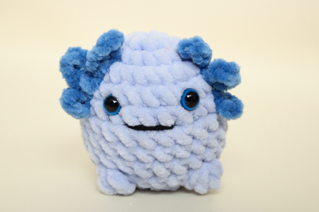 Jucarie din fir plusat - Axolotl mic - jucării și echipamente pentru copii - plușuri - figurine de pluș - Artynos.ro