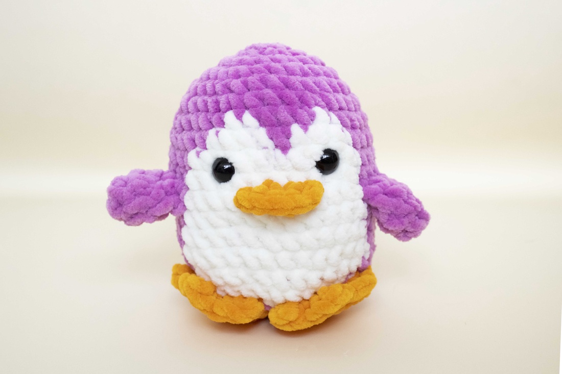 Jucarie din fir plusat - Pinguin roz - jucării și echipamente pentru copii - plușuri - figurine de pluș - Artynos.ro
