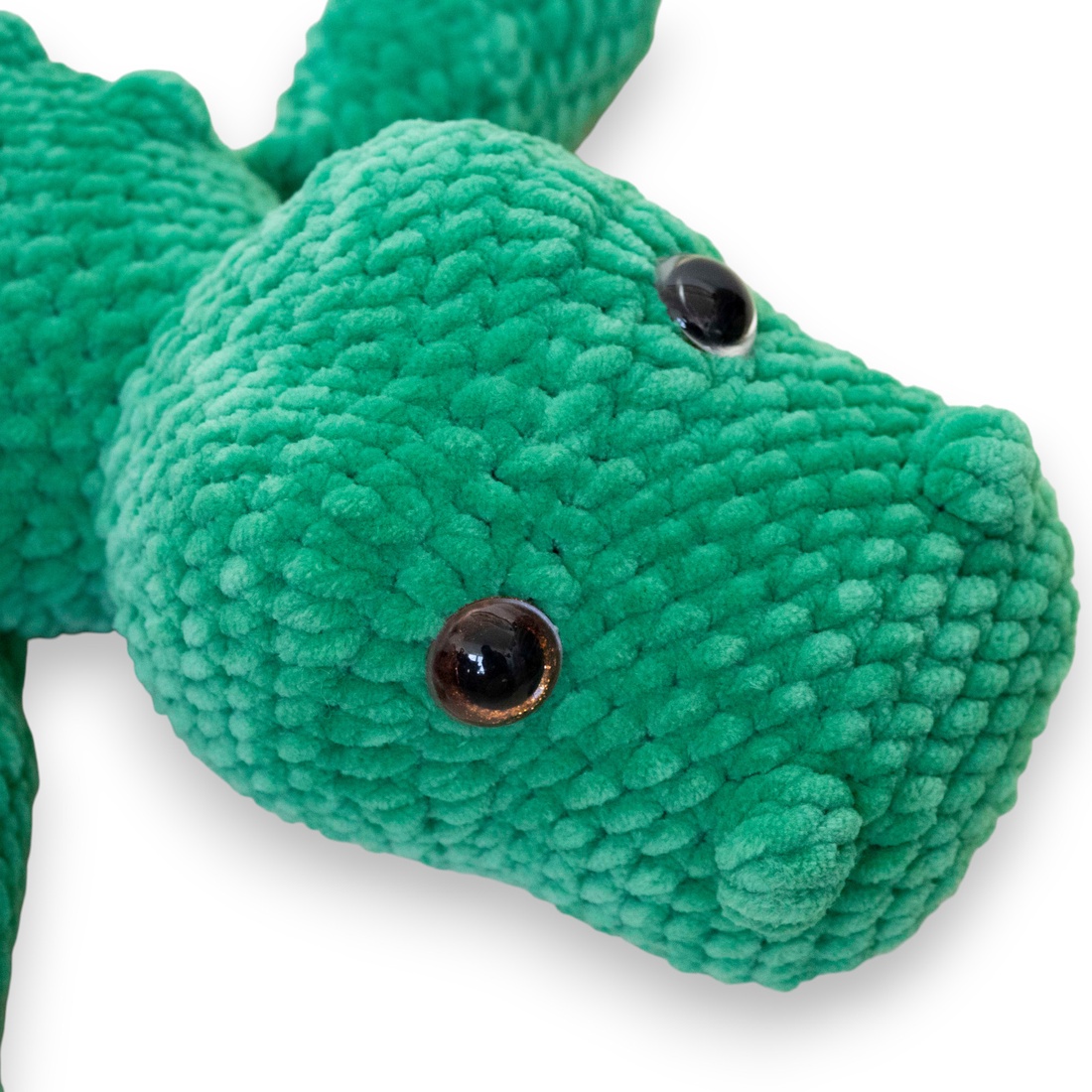 Jucarie din fir plusat - Crocodil mare crosetat - jucării și echipamente pentru copii - plușuri - figurine de pluș - Artynos.ro