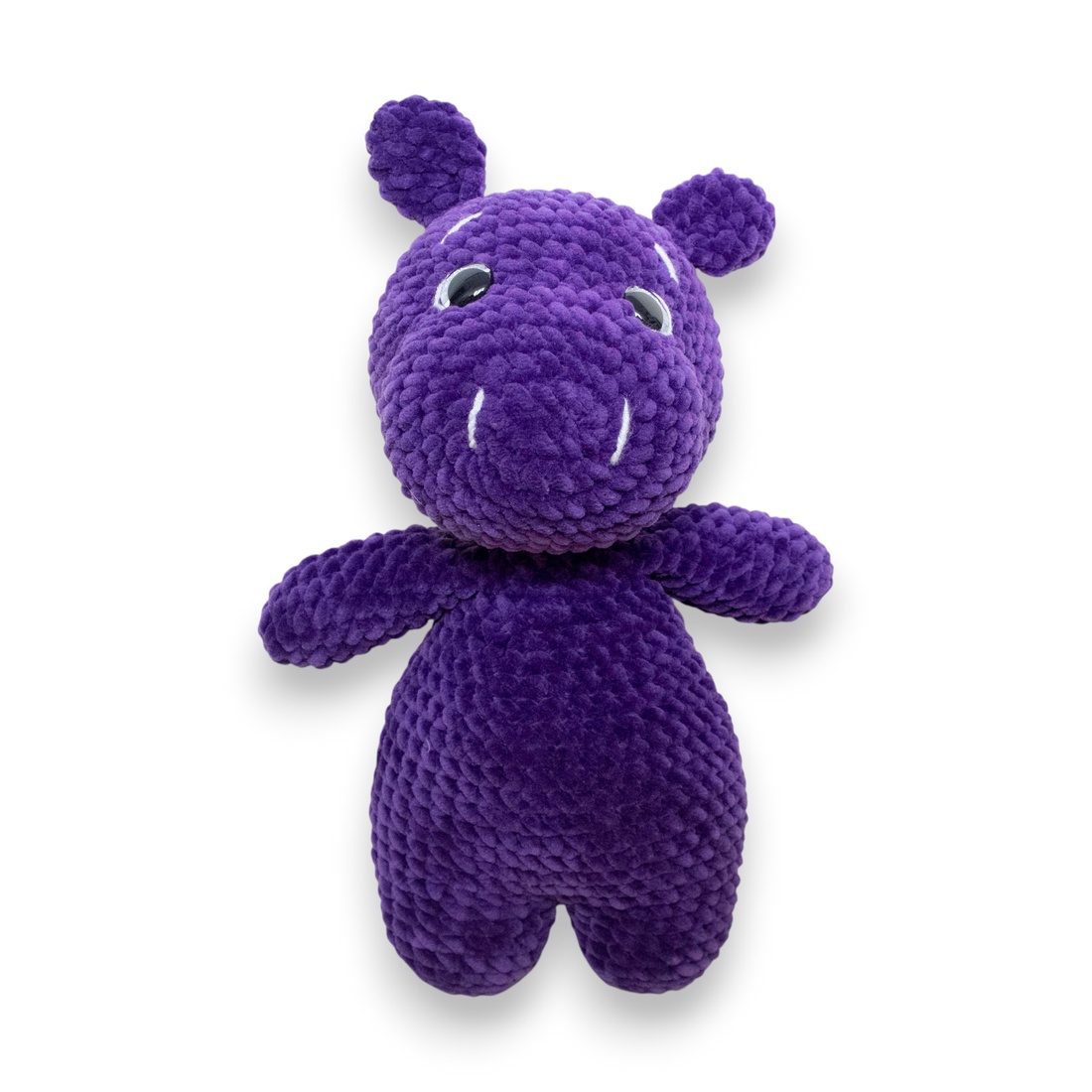 Jucarie din fir plusat - Hipopotam mare crosetat - jucării și echipamente pentru copii - plușuri - figurine de pluș - Artynos.ro