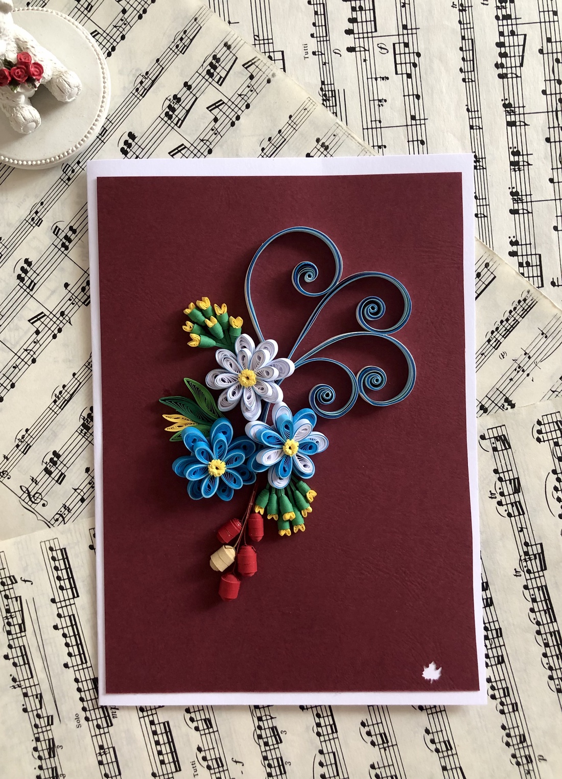 Felicitare Quilling Simfonie - casă & stil de viață - papetărie de hârtie - invitații, felicitări - Artynos.ro