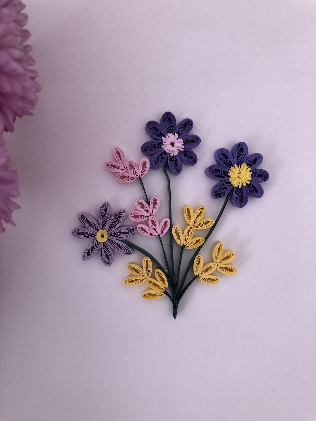Felicitare Quilling Note Florale - casă & stil de viață - papetărie de hârtie - invitații, felicitări - Artynos.ro