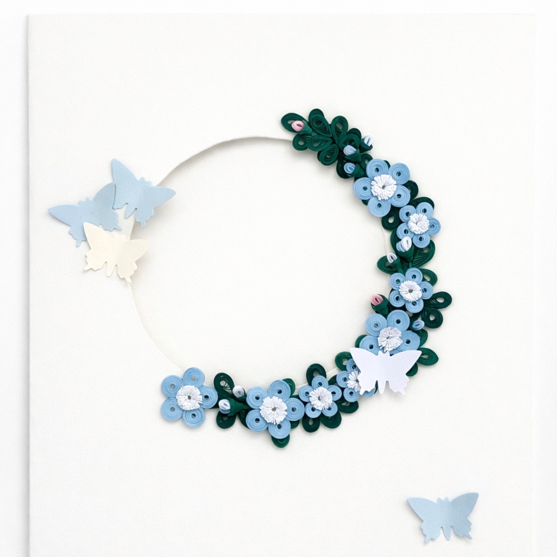 Felicitare Quilling Coroniță Florală - casă & stil de viață - produse de papetărie - invitații, felicitări - Artynos.ro