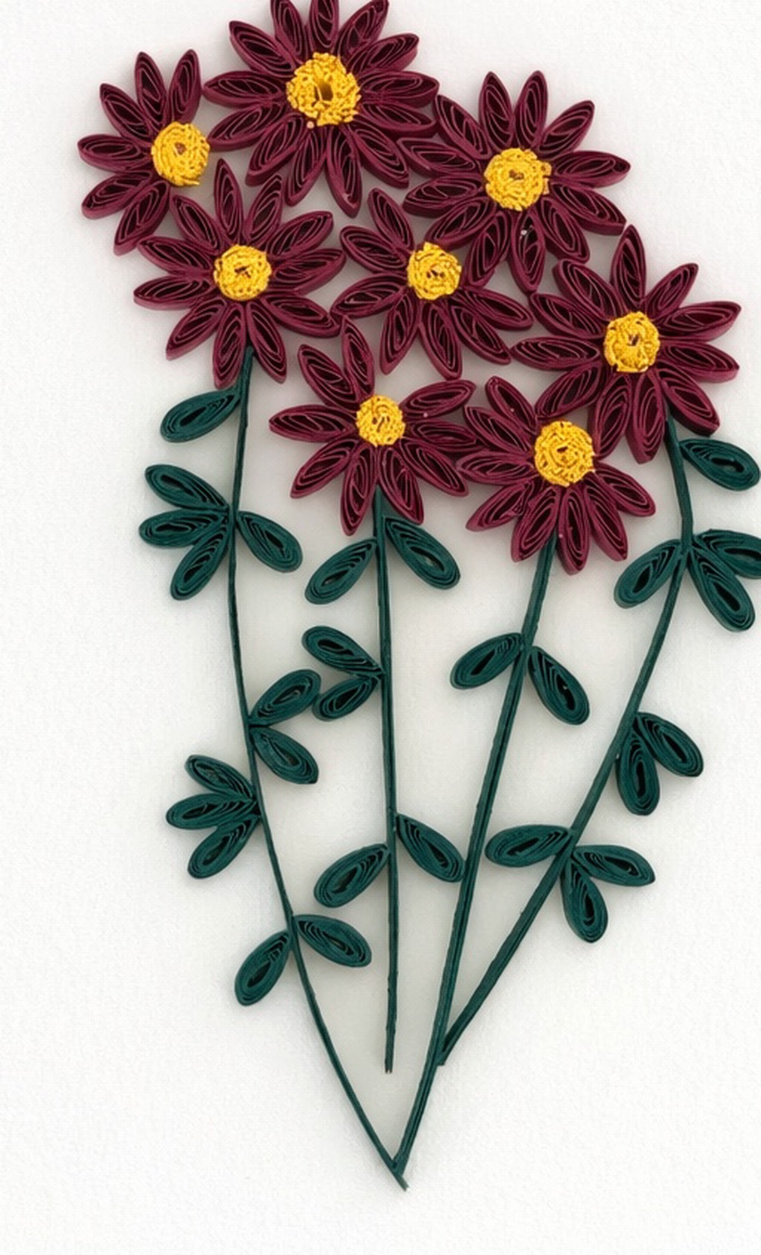 Felicitare Quilling Crizantemă - casă & stil de viață - produse de papetărie - invitații, felicitări - Artynos.ro