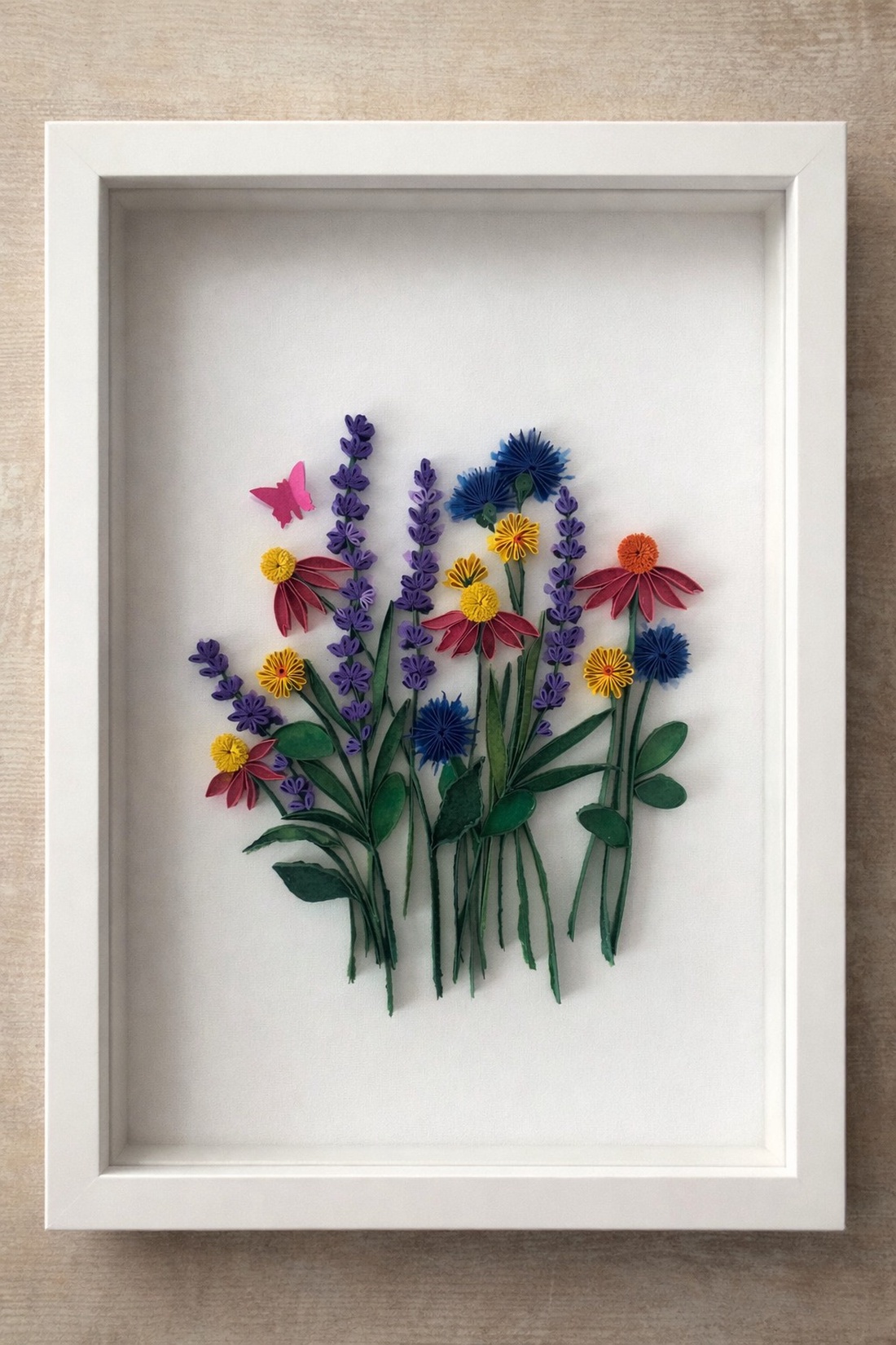 Tablou Quilling Handmade - Flori de vară - casă & stil de viață - echipament pentru camera copiilor - tablouri de cameră pentru copii - Artynos.ro