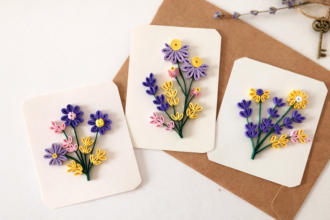 Mini-cartonașe - Primăvară în miniatură - set 3 bucăți - casă & stil de viață - produse de papetărie - cărți poștale - Artynos.ro