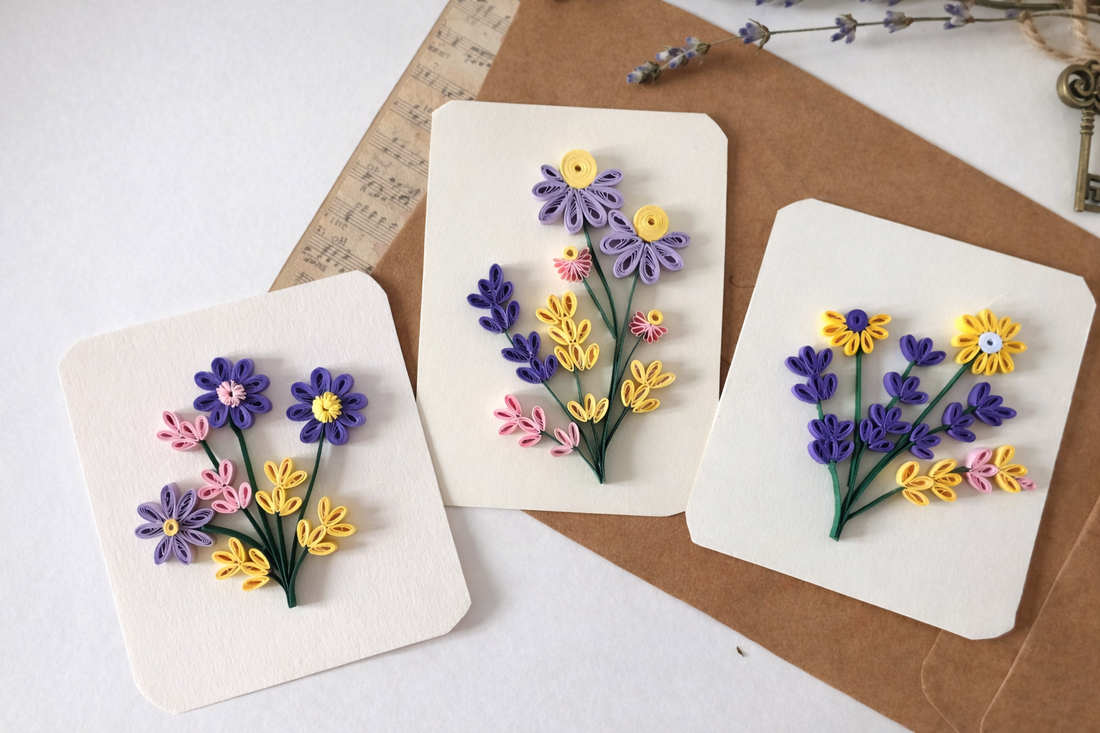 Mini-cartonașe - Primăvară în miniatură - set 3 bucăți - casă & stil de viață - produse de papetărie - cărți poștale - Artynos.ro