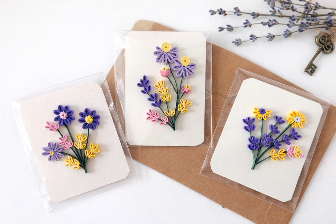 Mini-cartonașe - Primăvară în miniatură - set 3 bucăți - casă & stil de viață - produse de papetărie - cărți poștale - Artynos.ro