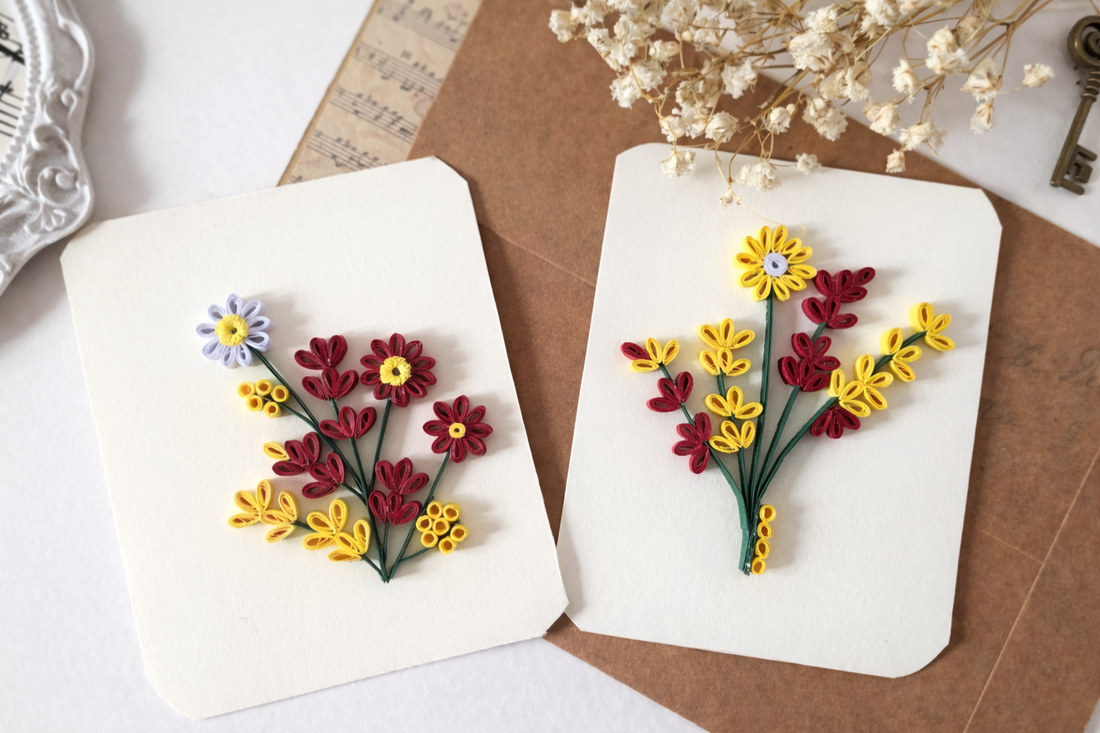 Mini-cartonașe - Primăvară în miniatură - set 2 bucăți - casă & stil de viață - produse de papetărie - cărți poștale - Artynos.ro