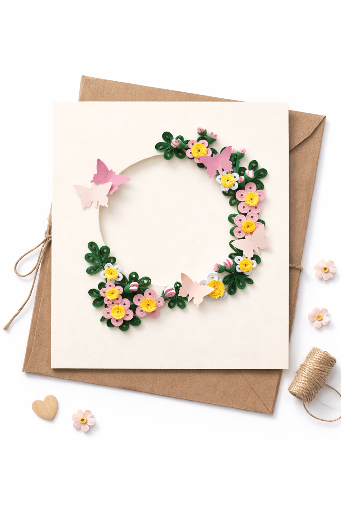 Felicitare Quilling Armonie florală - casă & stil de viață - produse de papetărie - invitații, felicitări - Artynos.ro