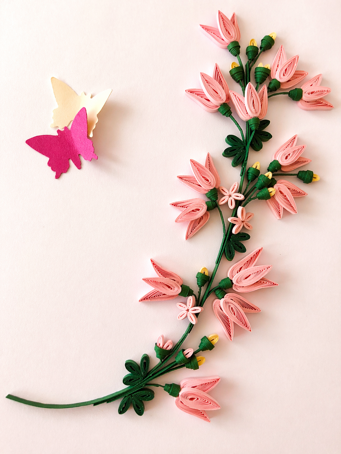 Felicitare handmade quilling Happy Birthday, Felicitare de primăvara - casă & stil de viață - produse de papetărie - invitații, felicitări - Artynos.ro