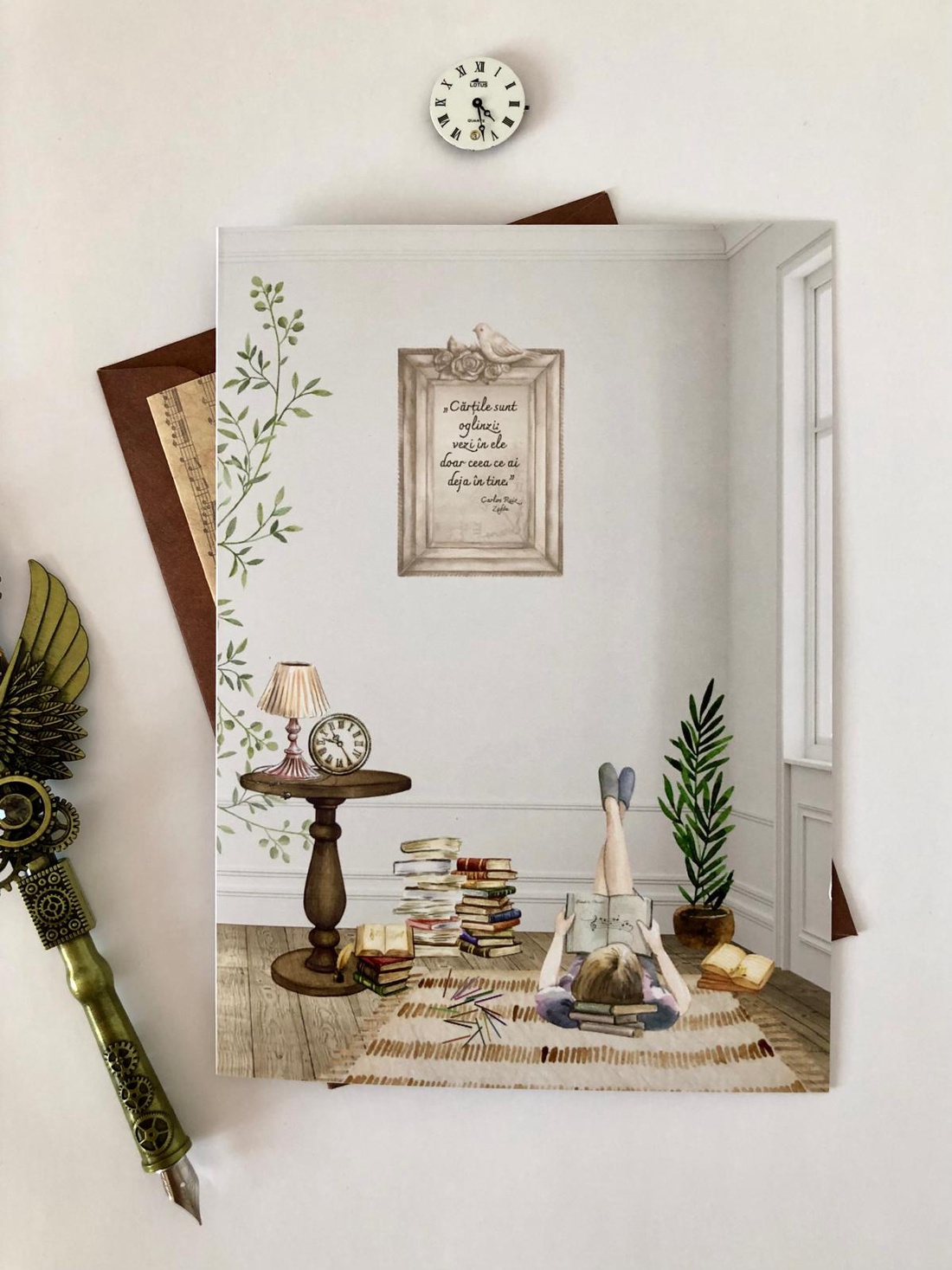 Felicitare, Carte poștală - Colț de luctură - casă & stil de viață - produse de papetărie - invitații, felicitări - Artynos.ro