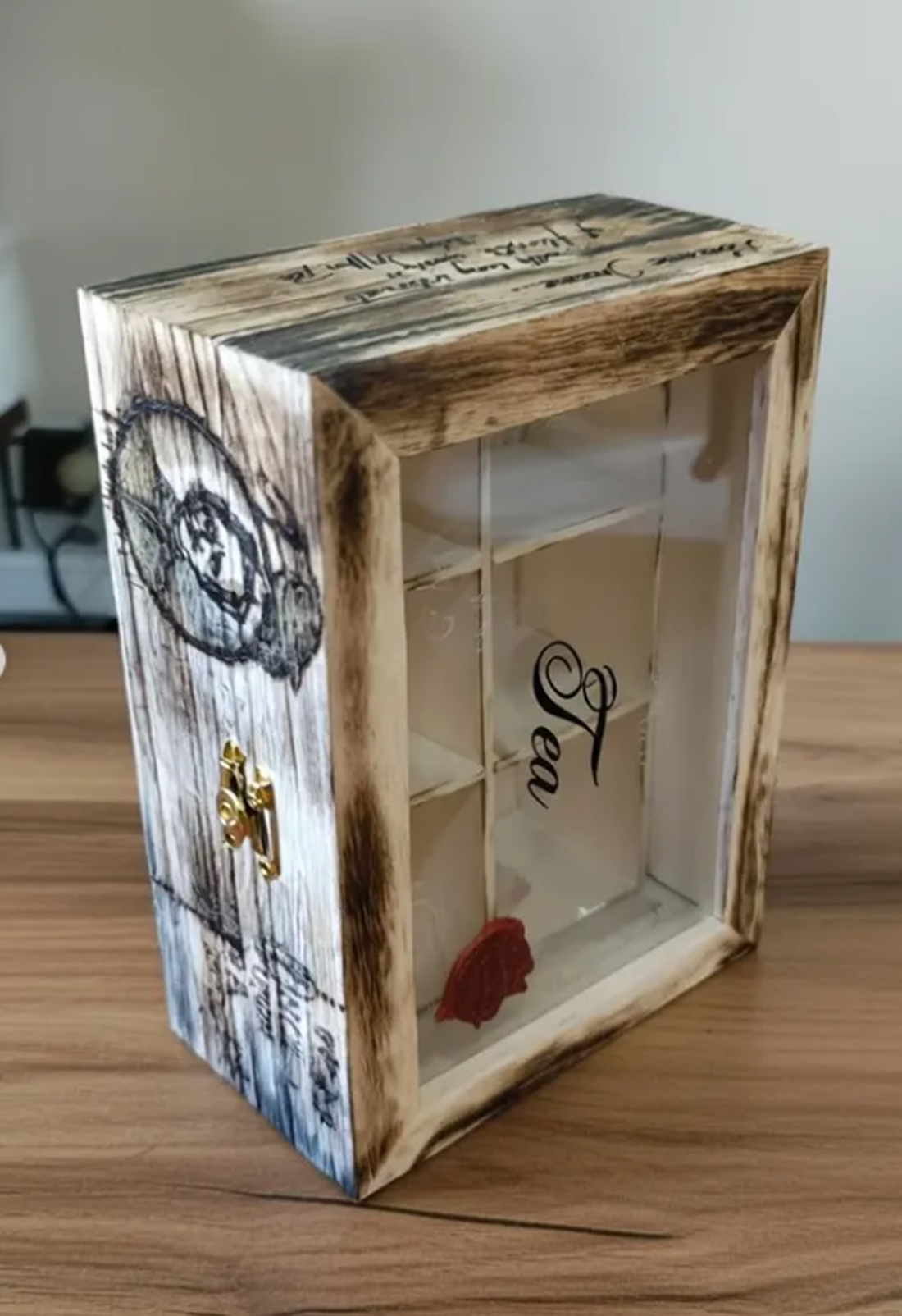 Cutie pentru plicuri ceai - Edgar Allan Poe - casă & stil de viață - echipamente de bucătărie - accesorii de depozitare  - cutie ceai și cafea - Artynos.ro