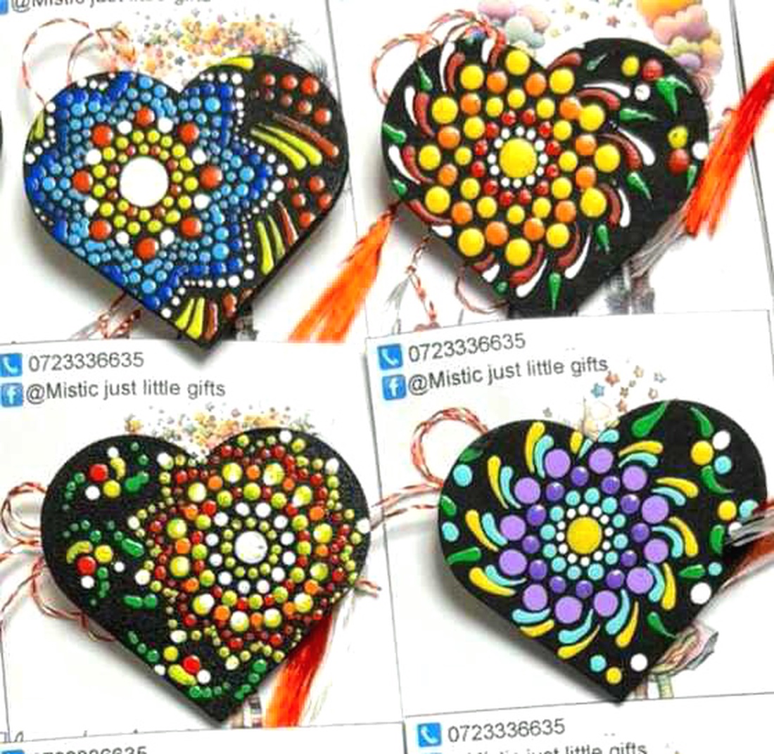 Brosa marțișor inima multicolora  - bijuterii - mărțișor - Artynos.ro