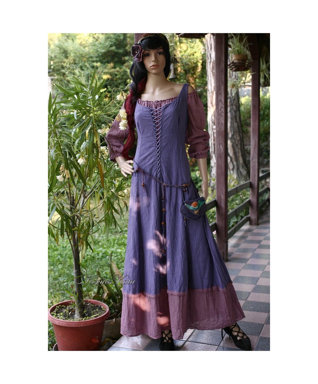 GISELLE - Costum de design gotic și romantic - îmbrăcăminte și modă - haine damă - rochie, dintr-o bucată - Artynos.ro