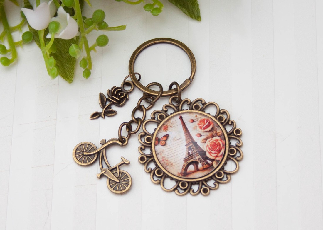 Breloc, ornament pentru geantă - bronz antic Paris - geantă și husă - accesorii genți - breloc - Artynos.ro