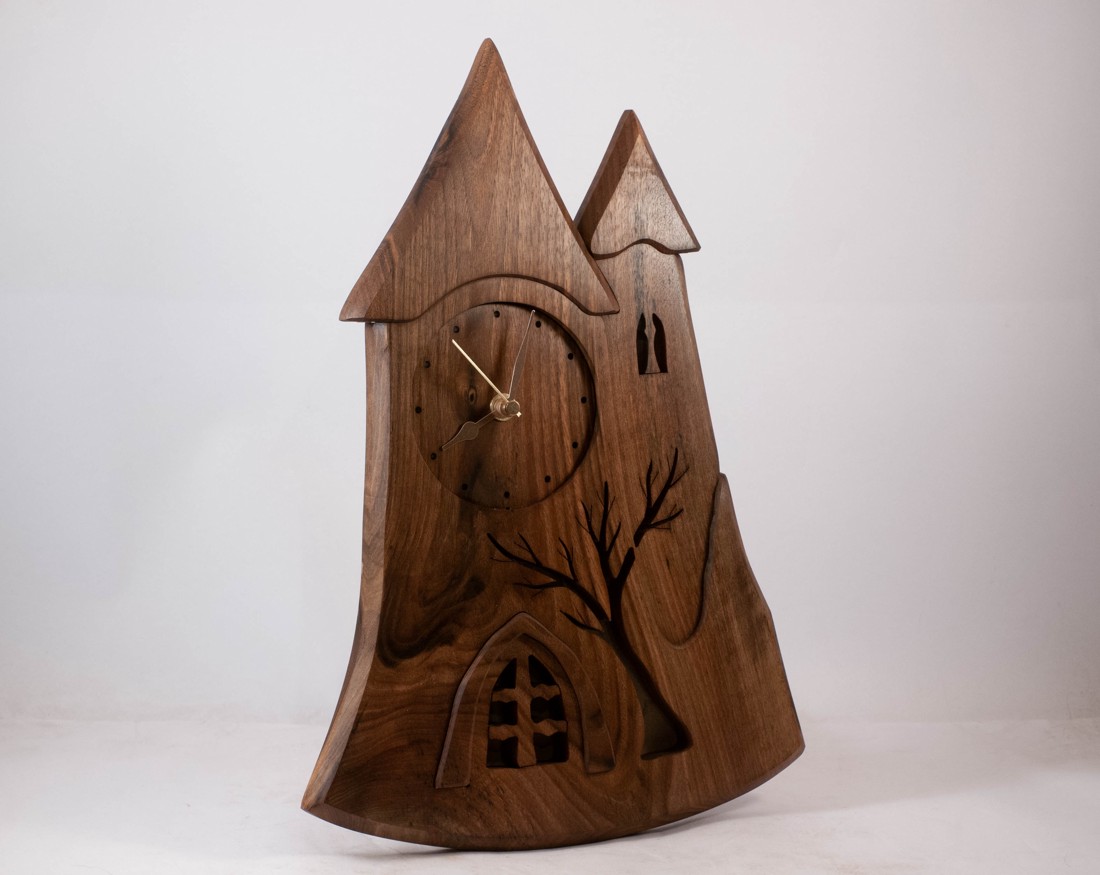 Ceas de perete cu turn, ceas de perete din lemn, ceas din lemn  - casă & stil de viață - decorațiuni de casă - decorațiuni de pereți - ceasuri de perete - Artynos.ro