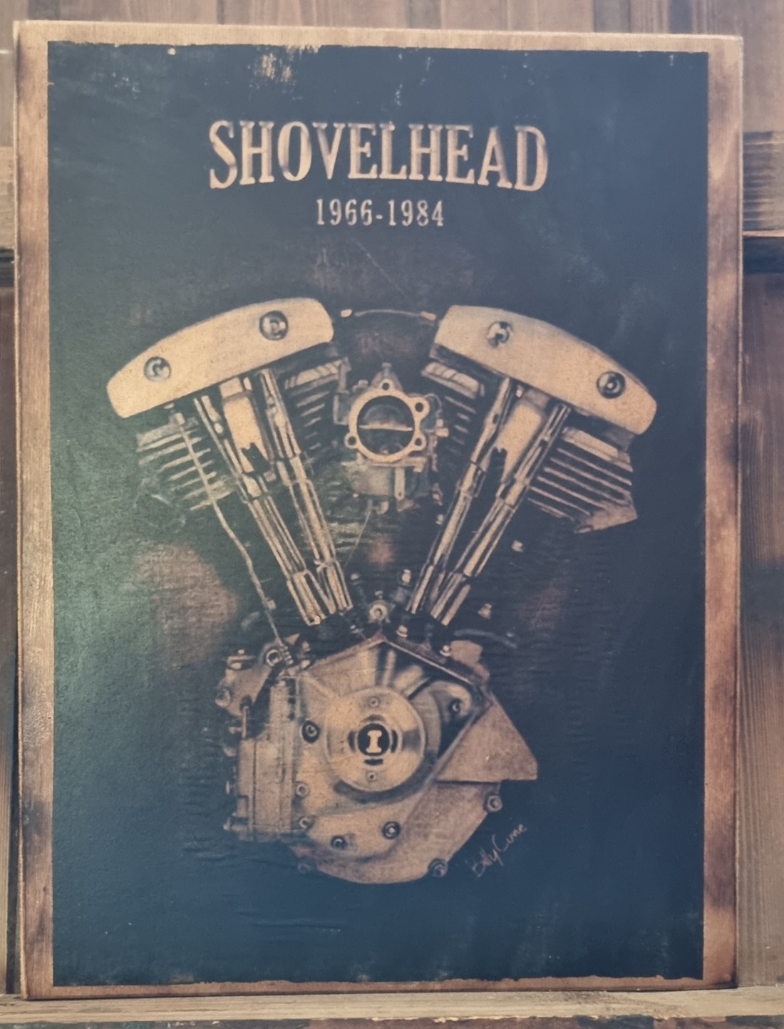 Harley Davidson imagine din lemn - casă & stil de viață - accesorii pentru decorat casa - picturi murale - artă de perete din lemn - Artynos.ro