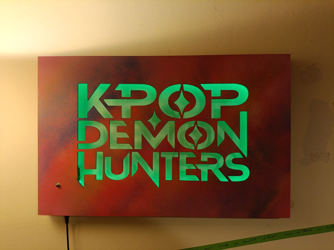 K-Pop Demon Hunters pictură murală iluminată - casă & stil de viață - lămpi și corpuri de iluminat - lampă de ambianță - Artynos.ro
